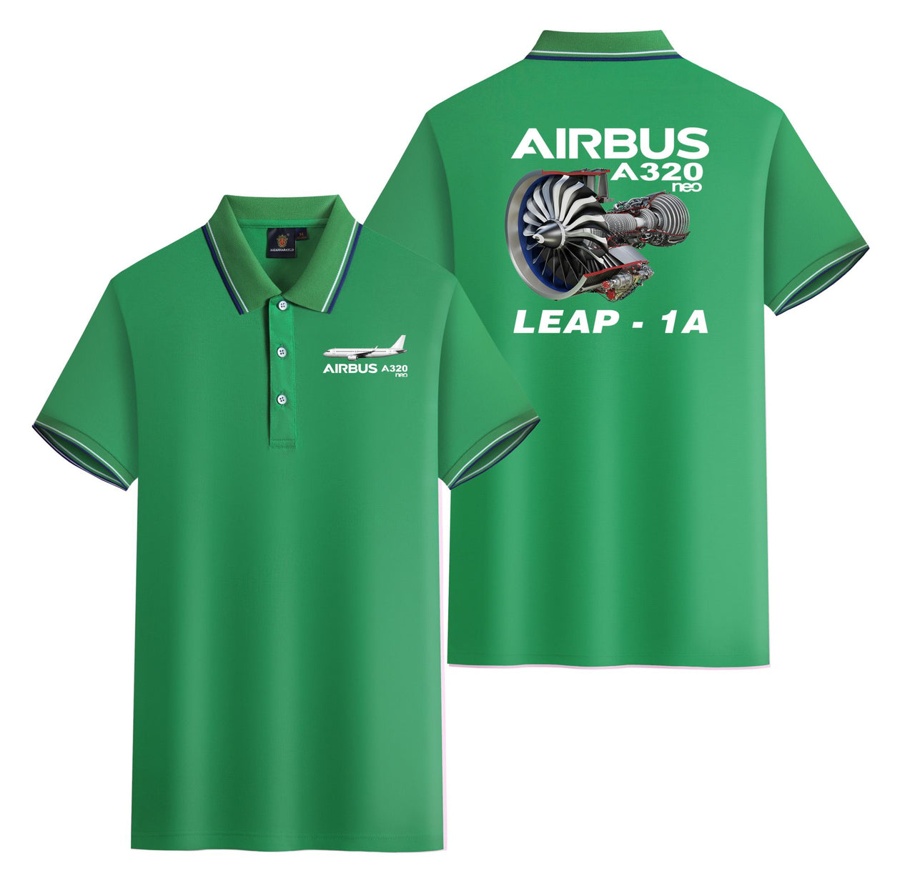 Airbus A320neo & Leap 1A Designed Stylish Polo T-Shirts (Double-Side)