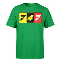 Thumbnail for Flat Colourful 747 Designed T-Shirts