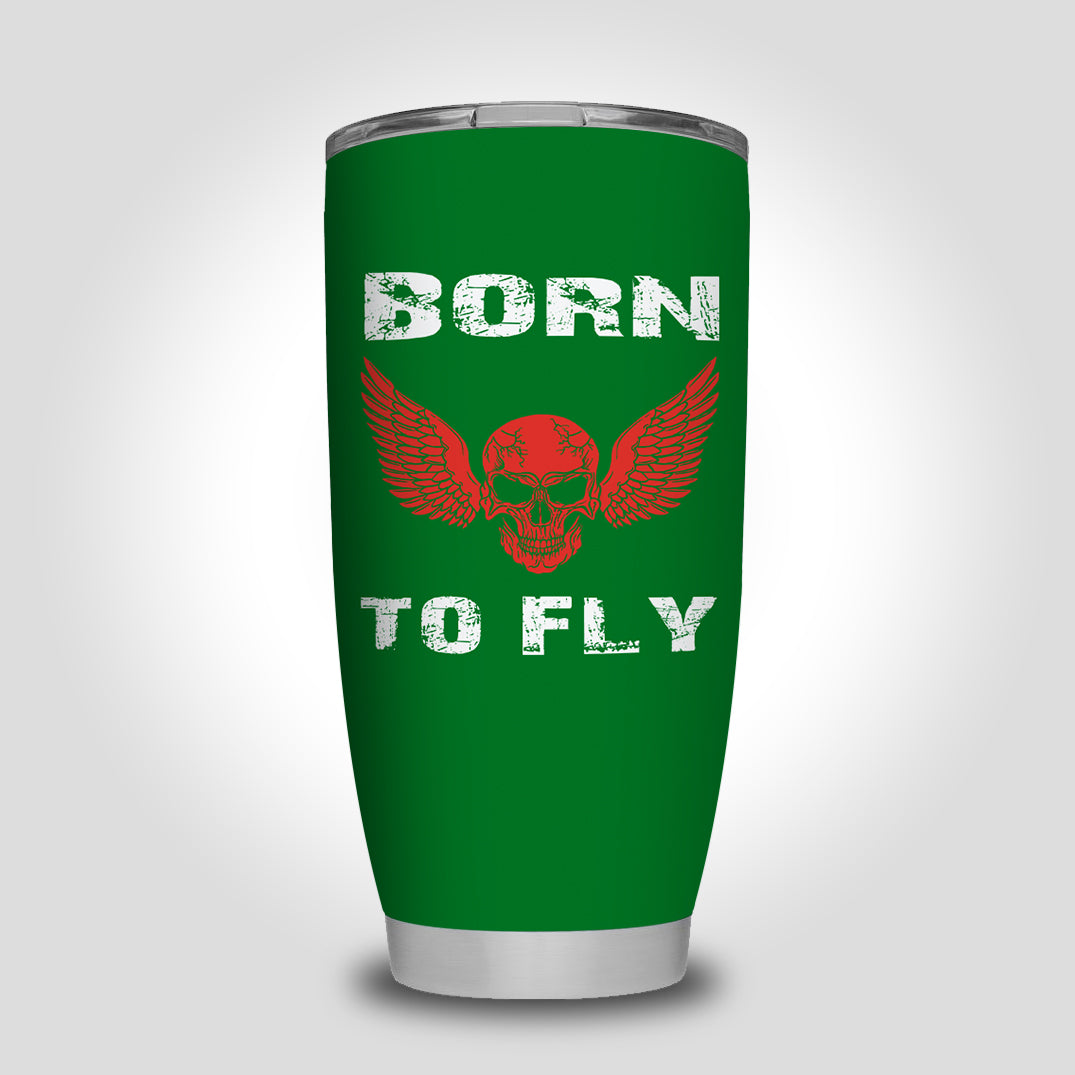 Born To Fly SKELETON Designed Tumbler Travel Mugs