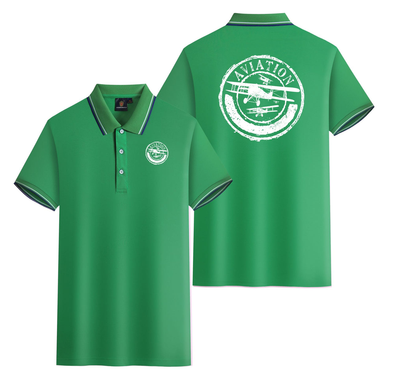 Aviation Lovers Designed Stylish Polo T-Shirts (Double-Side)