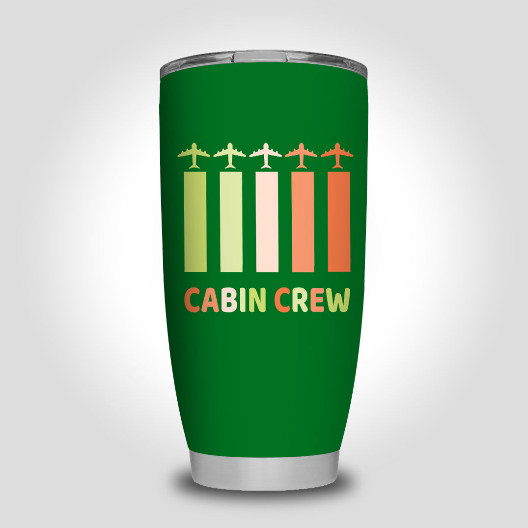 Colourful Cabin Crew Designed Tumbler Travel Mugs