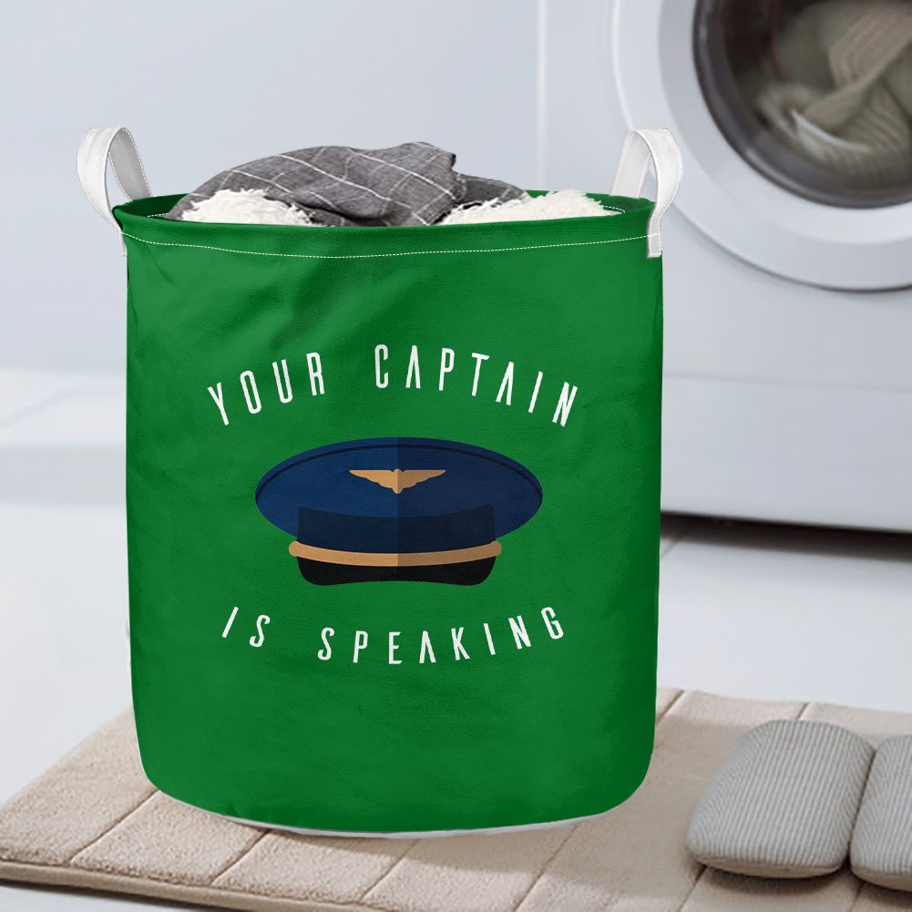 Your Captain Is Speaking Designed Laundry Baskets