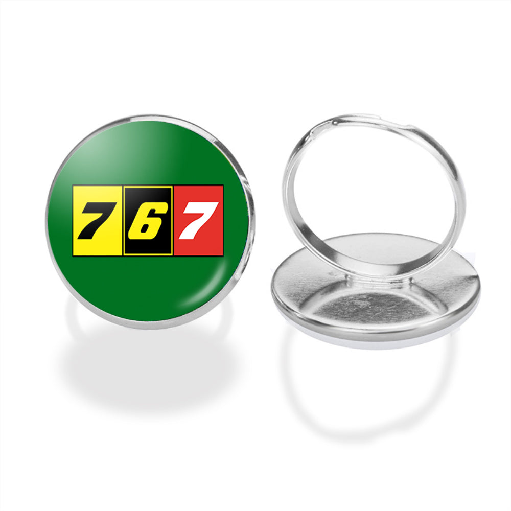 Flat Colourful 767 Designed Rings