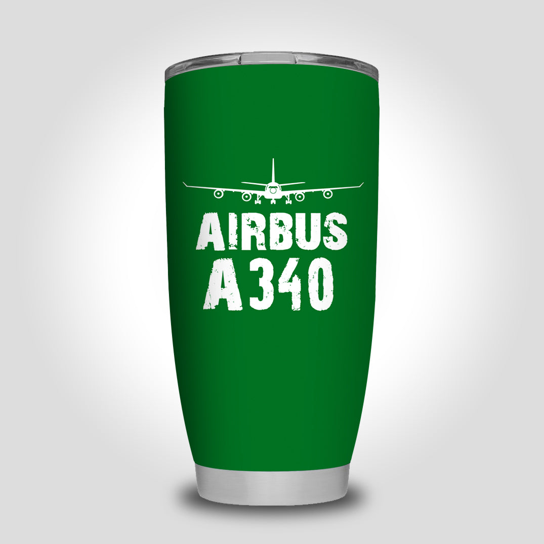Airbus A340 & Plane Designed Tumbler Travel Mugs