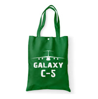 Thumbnail for Galaxy C-5 & Plane Designed Tote Bags