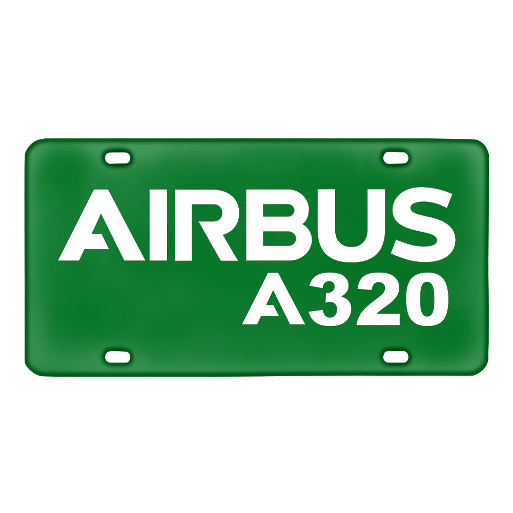 Airbus A320 & Text Designed Metal (License) Plates