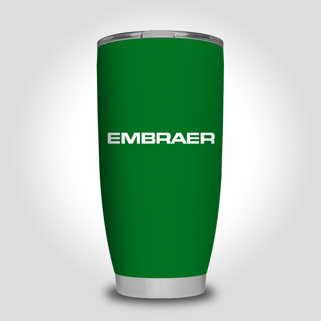 Embraer & Text Designed Tumbler Travel Mugs