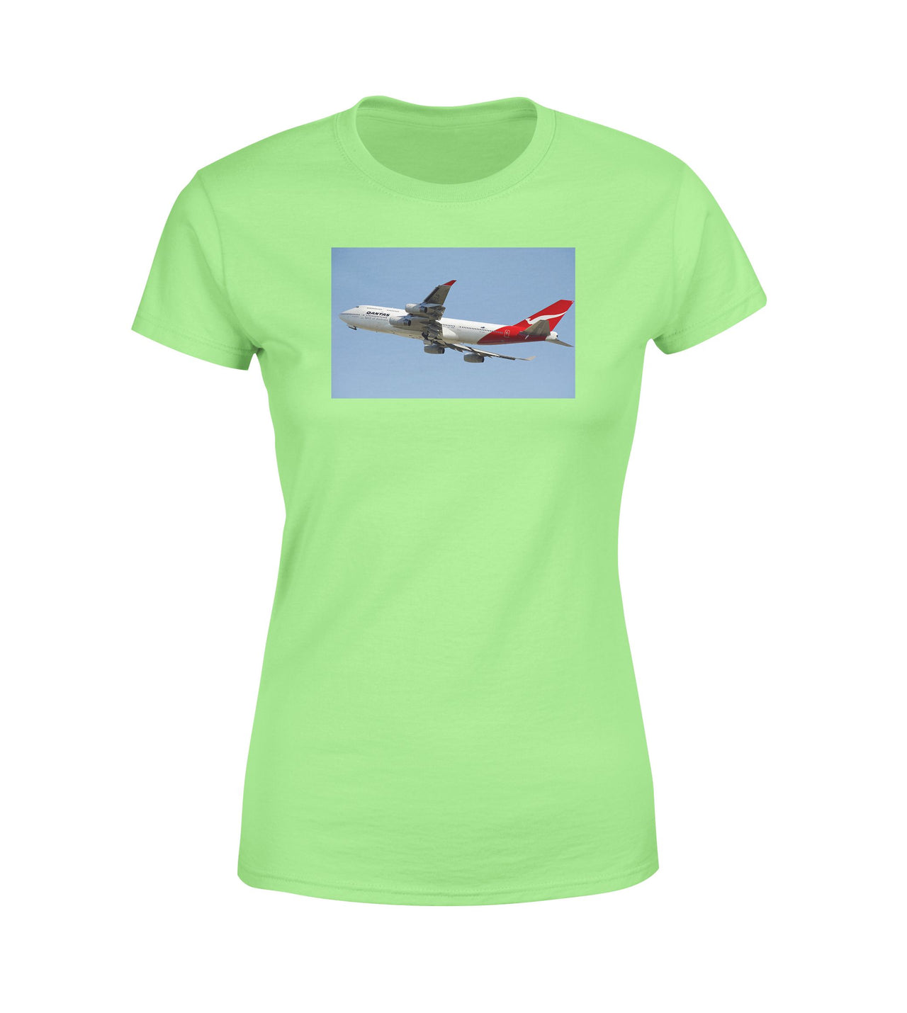 Departing Qantas Boeing 747 Designed Women T-Shirts