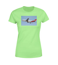Thumbnail for Departing Qantas Boeing 747 Designed Women T-Shirts
