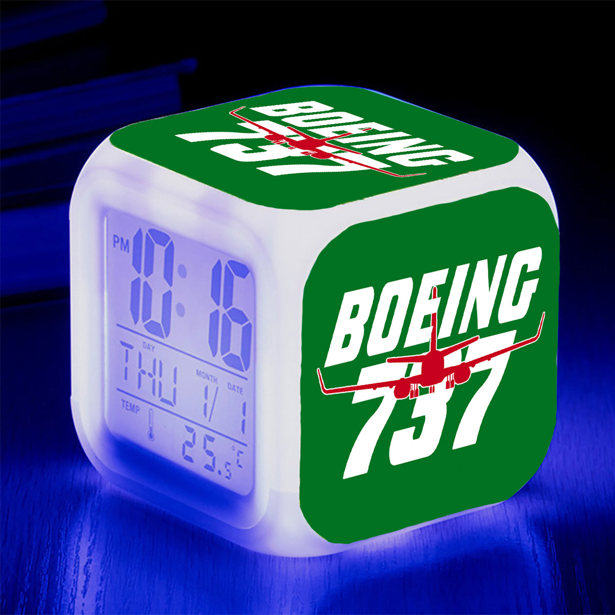 Amazing Boeing 737 Designed "7 Colour" Digital Alarm Clock