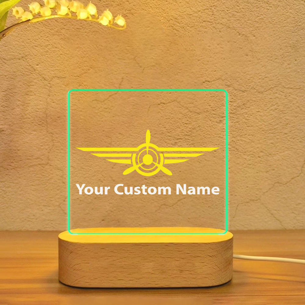 Custom Name (Badge 3) Designed Night Lamp