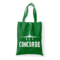 Thumbnail for Concorde & Plane Designed Tote Bags