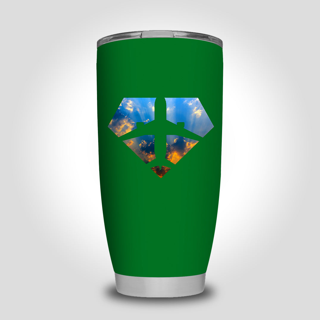 Supermen of The Skies (Sunrise) Designed Tumbler Travel Mugs