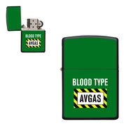 Thumbnail for Blood Type AVGAS Designed Metal Lighters