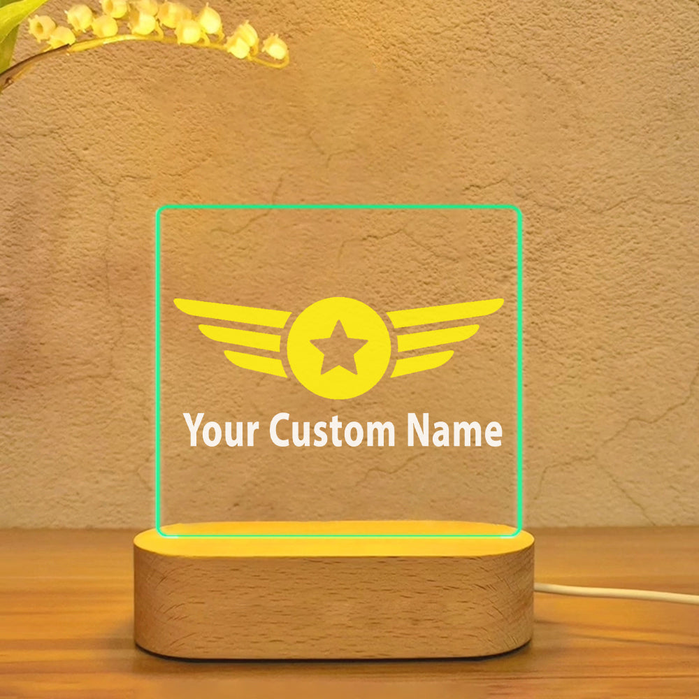 Custom Name (Badge 4) Designed Night Lamp