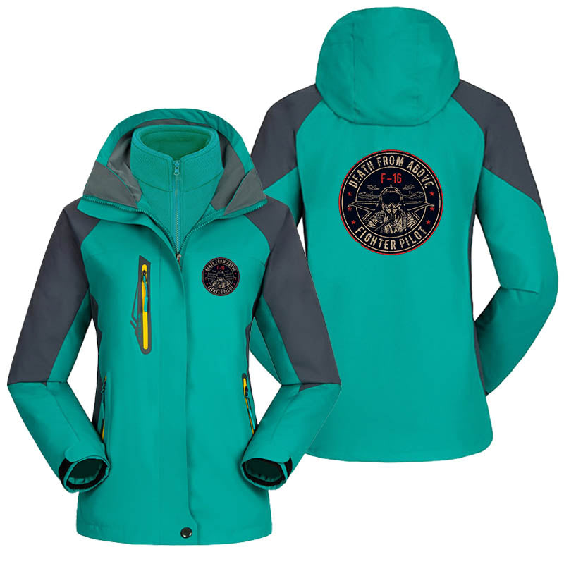 Fighter Jet 16 - Death From Above Designed Thick "WOMEN" Skiing Jackets