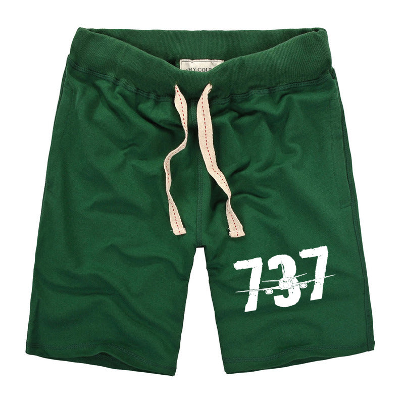 Boeing 737 Designed Designed Cotton Shorts