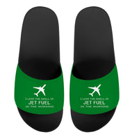 Thumbnail for I Love The Smell Of Jet Fuel In The Morning Designed Sport Slippers