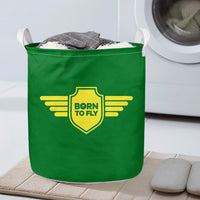 Thumbnail for Born To Fly & Badge Designed Laundry Baskets
