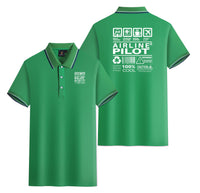 Thumbnail for Airline Pilot Label Designed Stylish Polo T-Shirts (Double-Side)