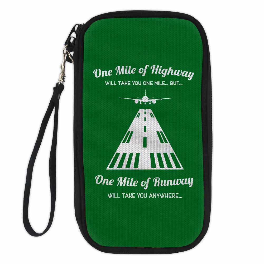 One Mile of Runway Will Take you Anywhere Designed Travel Cases & Wallets