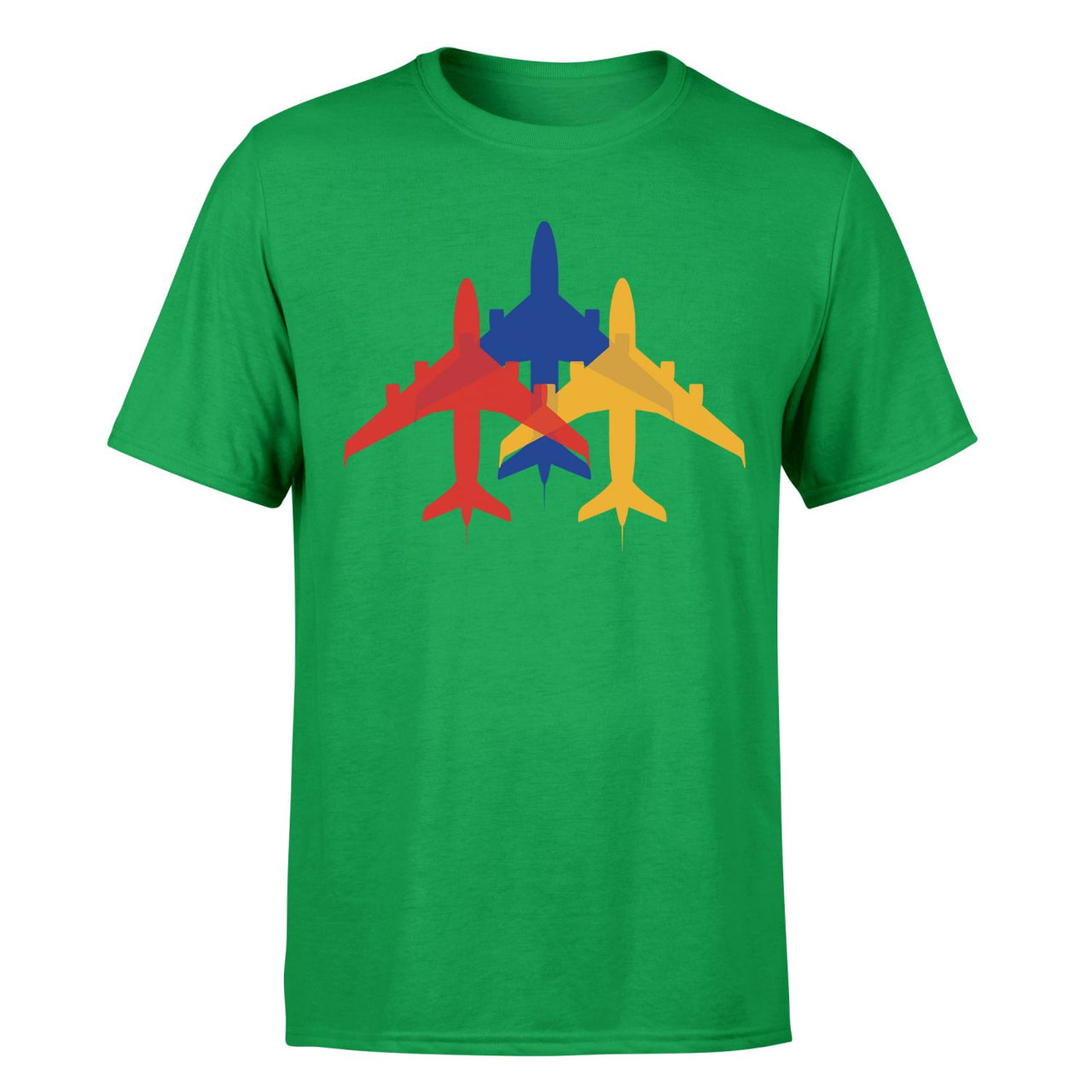 Colourful 3 Airplanes Designed T-Shirts - view 7