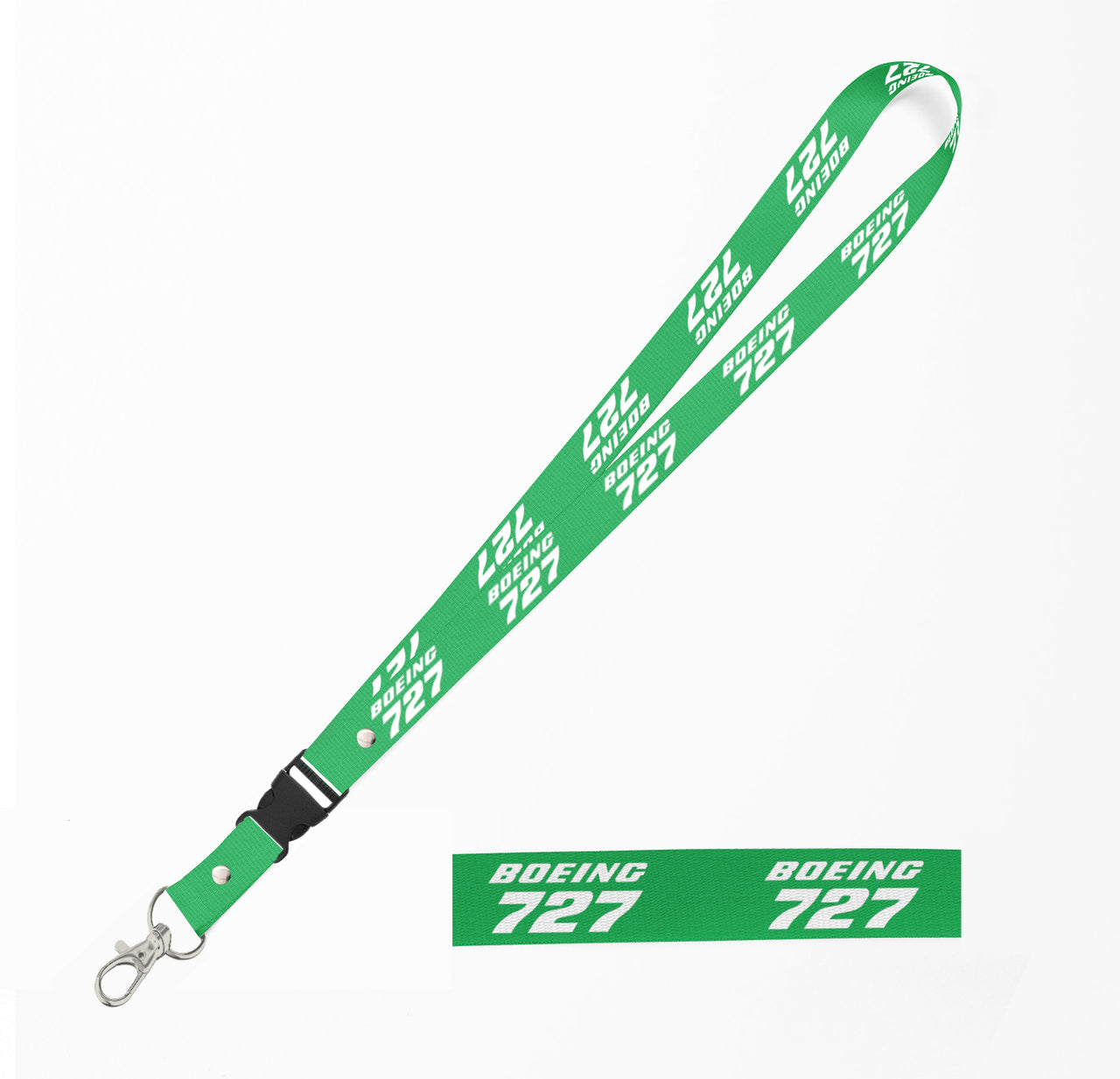 Boeing 727 & Text Designed Detachable Lanyard & ID Holders