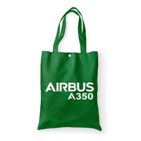 Thumbnail for Airbus A350 & Text Designed Tote Bags