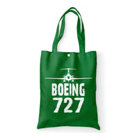 Thumbnail for Boeing 727 & Plane Designed Tote Bags