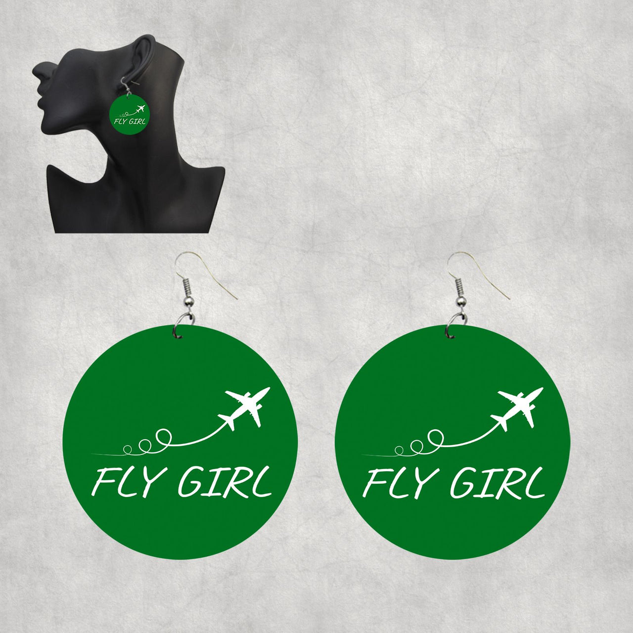 Just Fly It & Fly Girl Designed Wooden Drop Earrings
