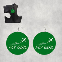 Thumbnail for Just Fly It & Fly Girl Designed Wooden Drop Earrings