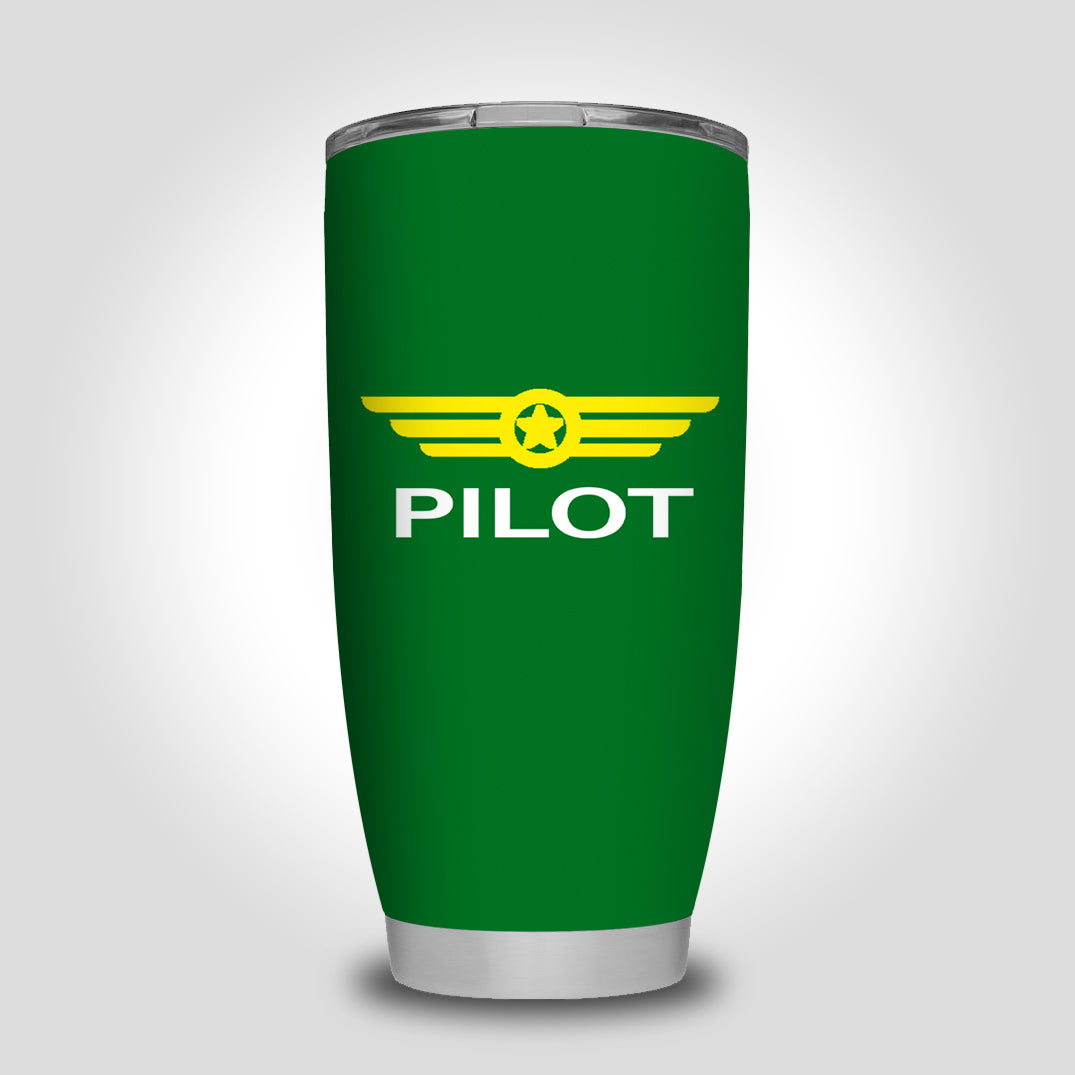 Pilot & Badge Designed Tumbler Travel Mugs