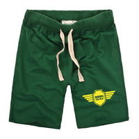 Thumbnail for Born To Fly & Badge Designed Cotton Shorts