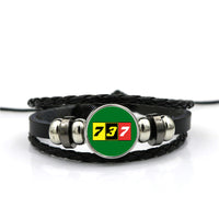 Thumbnail for Flat Colourful 737 Designed Leather Bracelets