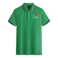 Thumbnail for I Love Aviation Designed Stylish Polo T-Shirts