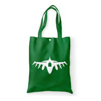 Thumbnail for Fighter Jet 16 Silhouette Designed Tote Bags