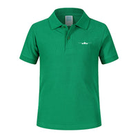 Thumbnail for Boeing 777 Silhouette Designed Children Polo T-Shirts