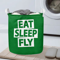 Thumbnail for Eat Sleep Fly Designed Laundry Baskets