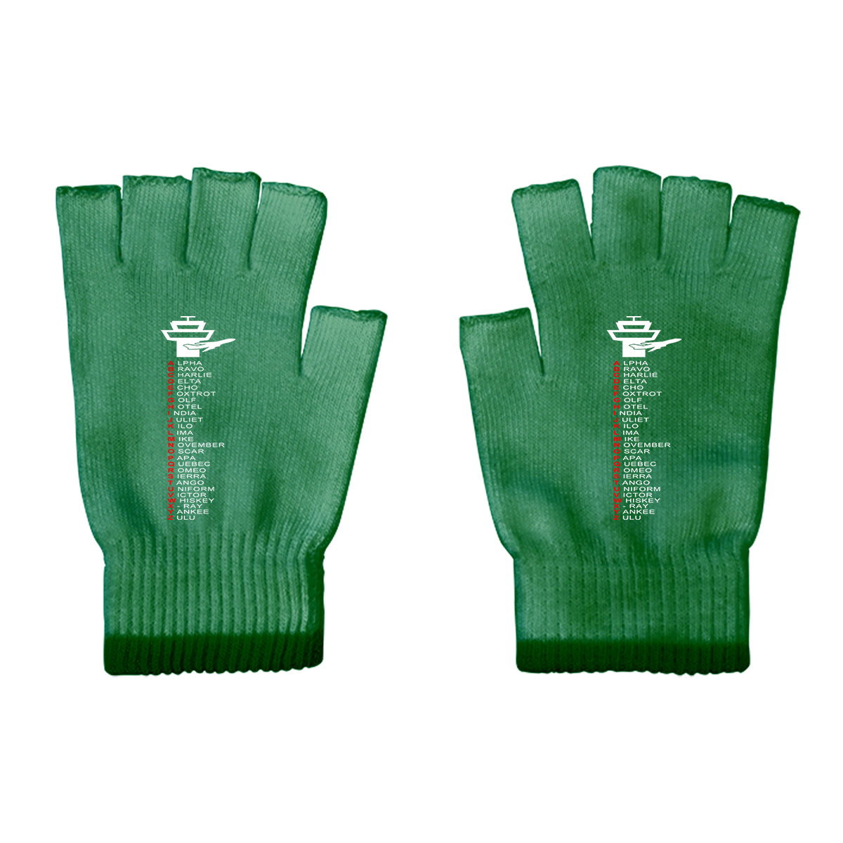 Aviation Alphabet Designed Cut Gloves