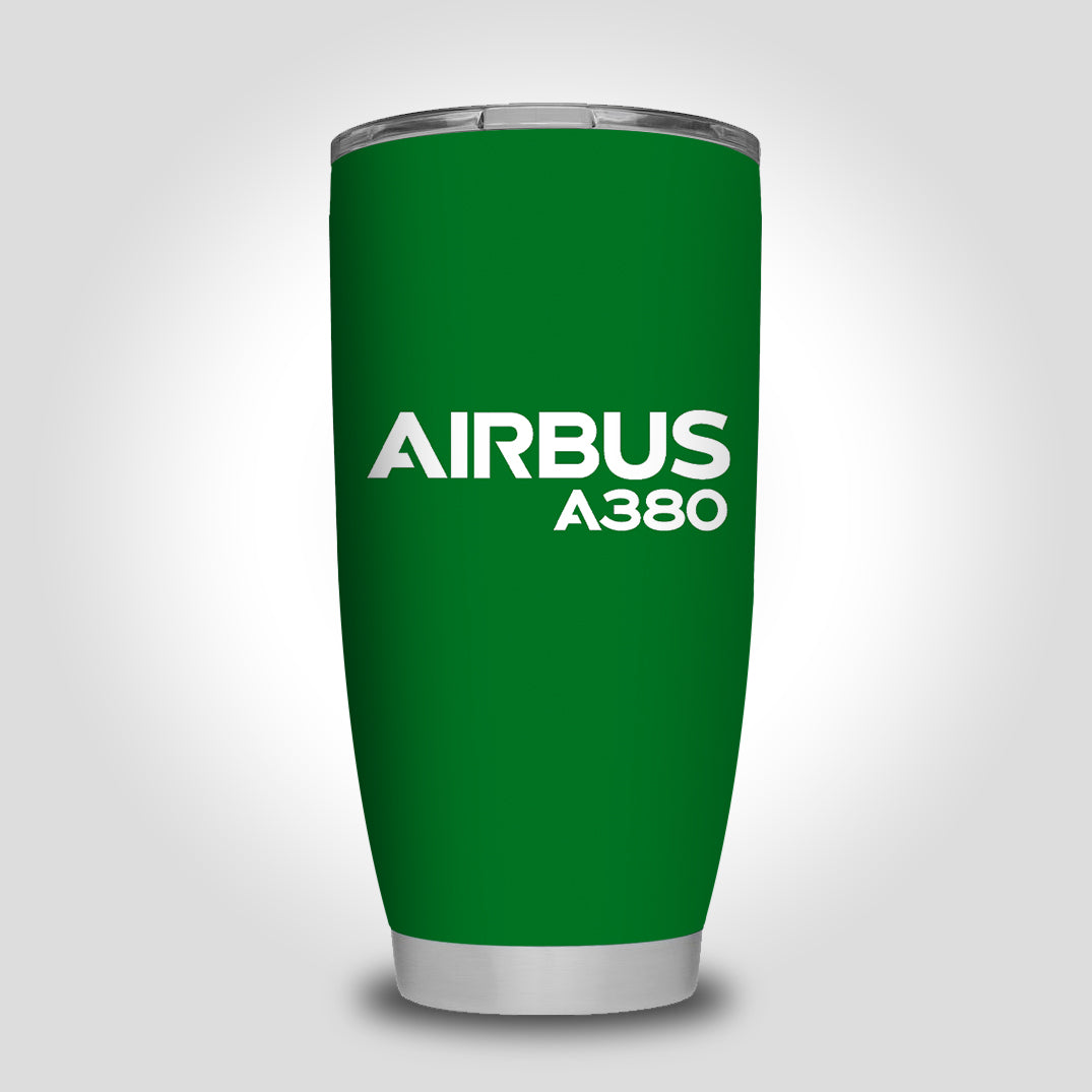 Airbus A380 & Text Designed Tumbler Travel Mugs