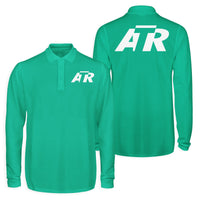 Thumbnail for ATR & Text Designed Long Sleeve Polo T-Shirts (Double-Side)