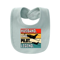 Thumbnail for Husband & Dad & Pilot & Legend Designed Baby Saliva & Feeding Towels