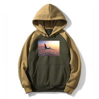 Thumbnail for Super Cruising Airbus A380 over Clouds Designed Colourful Hoodies