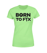 Thumbnail for Born To Fix Airplanes Designed Women T-Shirts