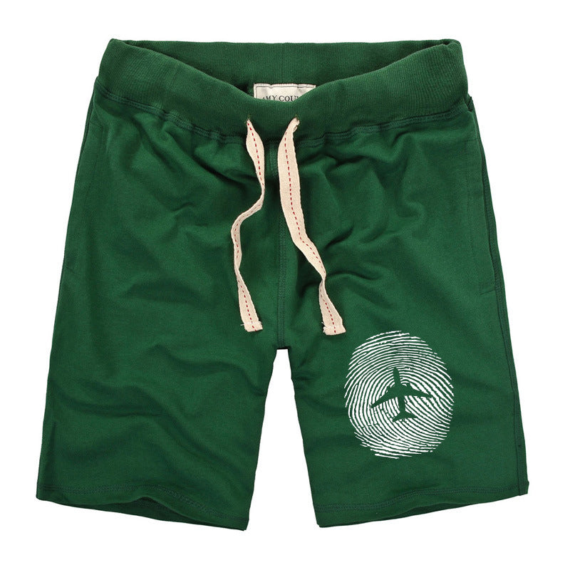 Aviation Finger Print Designed Cotton Shorts