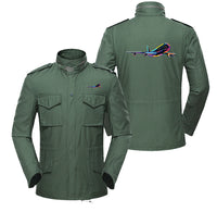Thumbnail for Multicolor Airplane Designed Military Coats