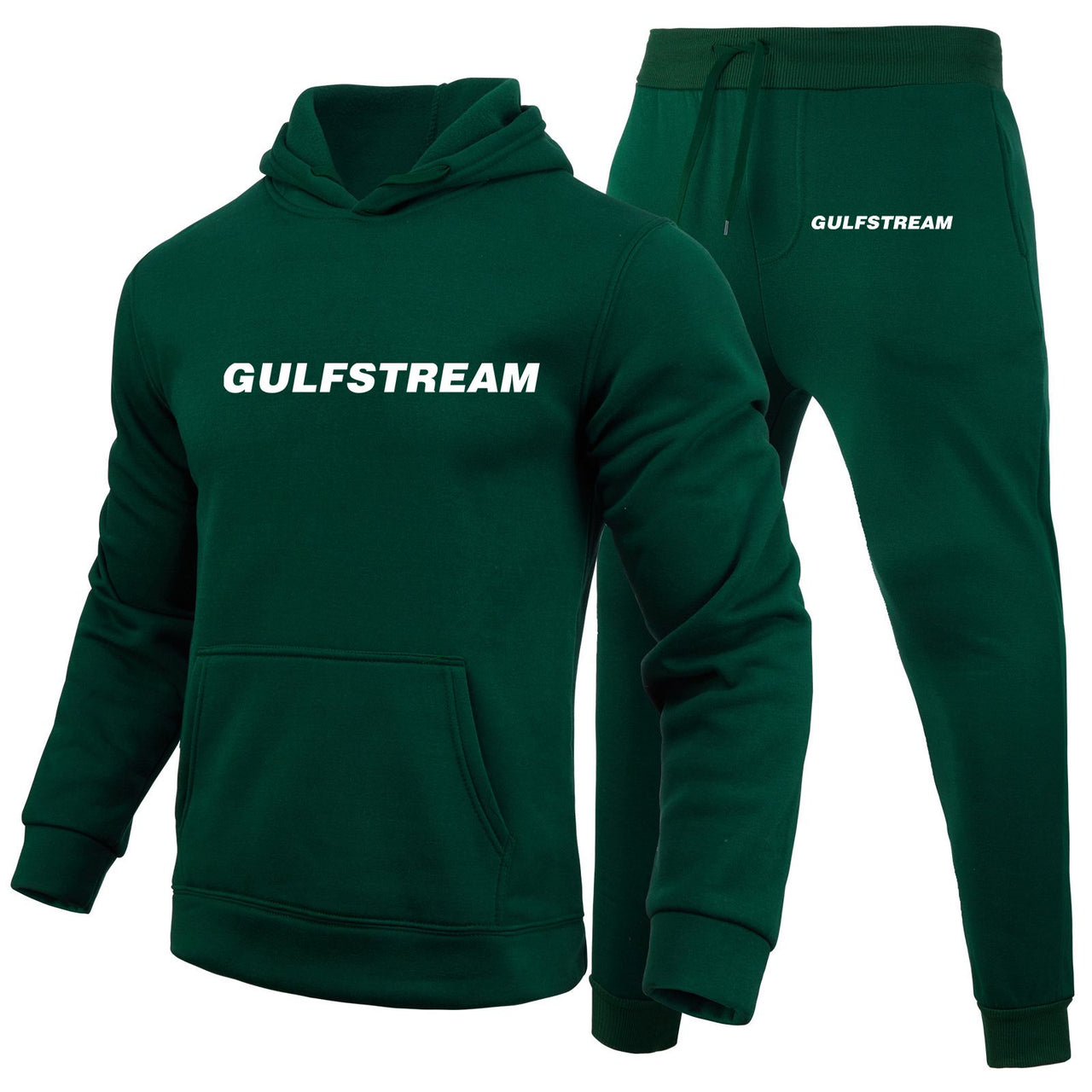 Gulfstream & Text Designed Hoodies & Sweatpants Set