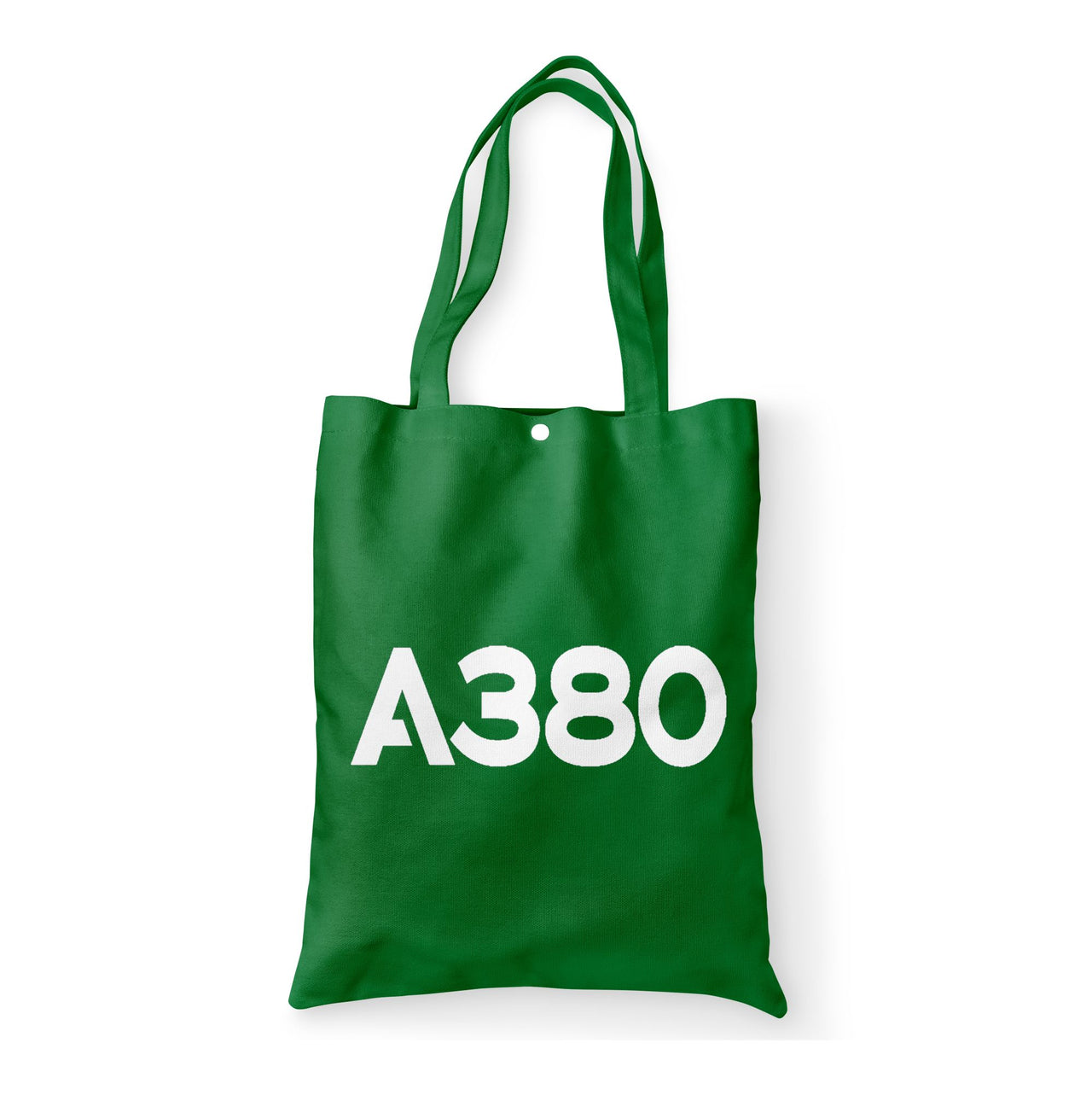 A380 Flat Text Designed Tote Bags