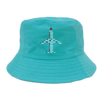 Thumbnail for Airplane Shape Aviation Alphabet Designed Summer & Stylish Hats