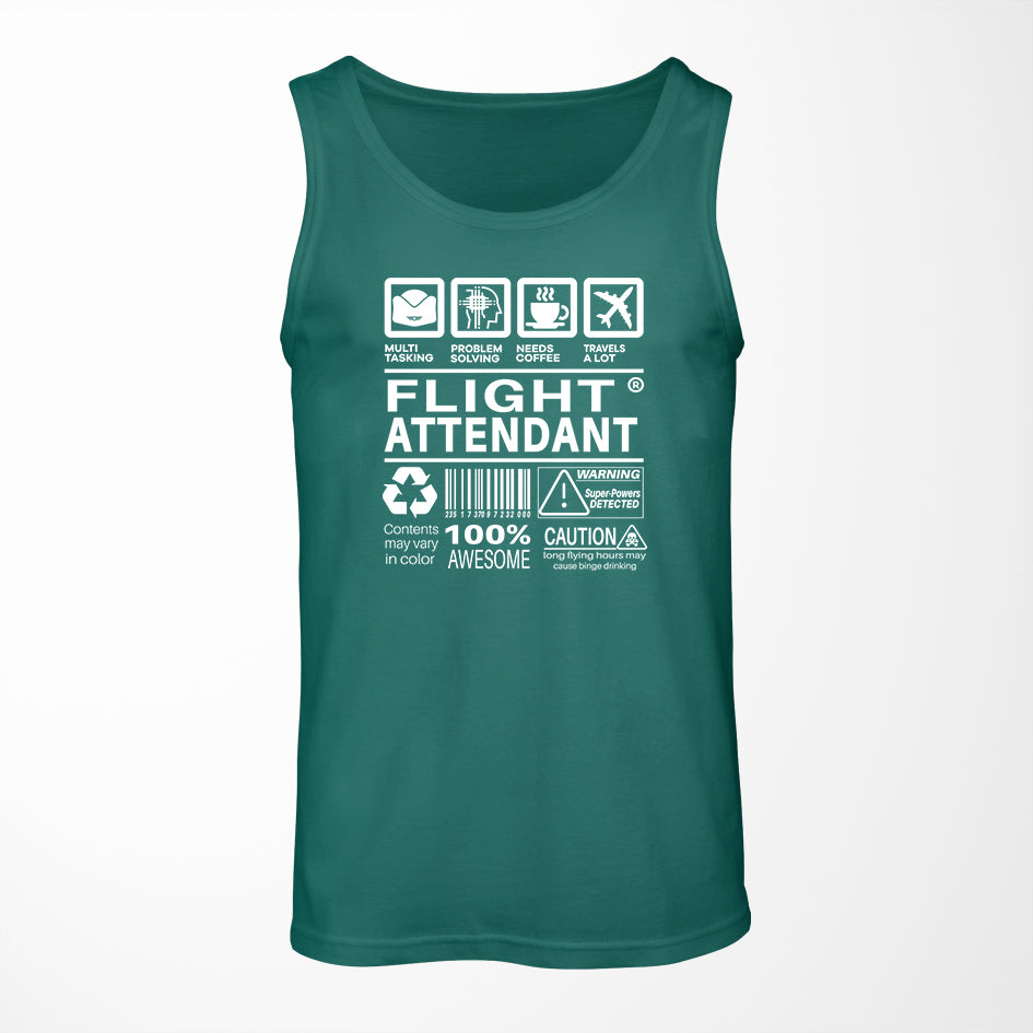 Flight Attendant Label Designed Tank Tops